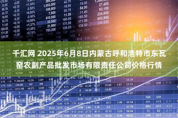 千汇网 2025年6月8日内蒙古呼和浩特市东瓦窑农副产品批发市场有限责任公司价格行情