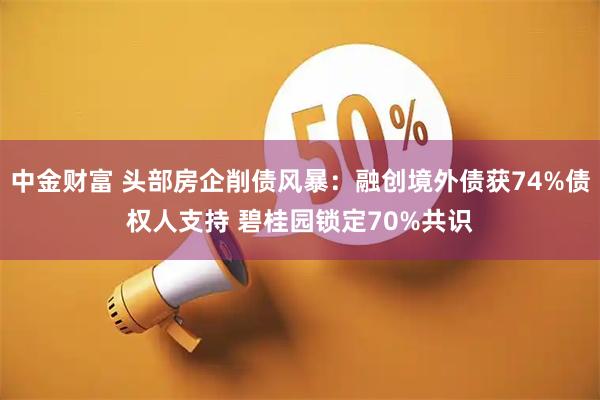 中金财富 头部房企削债风暴：融创境外债获74%债权人支持 碧桂园锁定70%共识